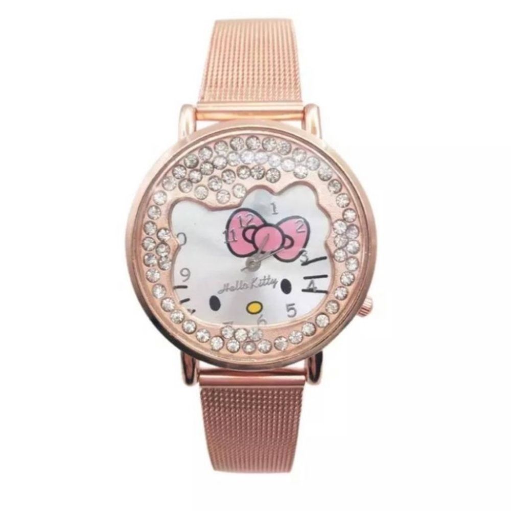Hello Kitten Gem Rhinestone Cartoon Fashion Watch